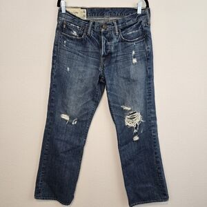 Abercrombie & Fitch Distressed Button Down Fly Jeans
